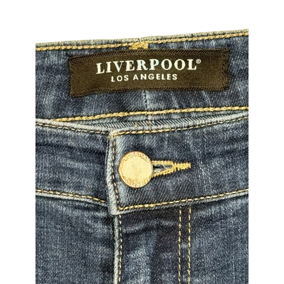 Liverpool Los Angeles Women's 6 Jeans Dallas Fray Stacked Hem Stretch Crop - Picture 7 of 10